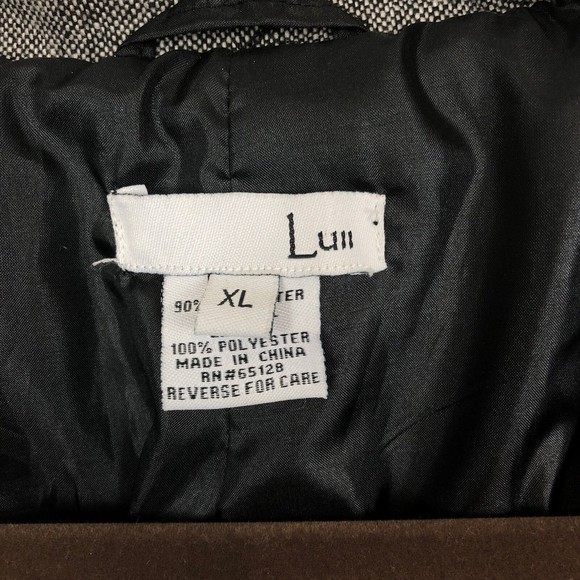 Luii womens Blazer Size XL jacket Grey 3/4 Sleeve career work office wear - Picture 3 of 6